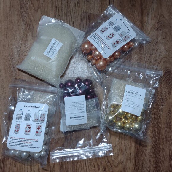 Lot Of 5 DIY Floating Pearl Bead Sets. TSM18 - Picture 2 of 9